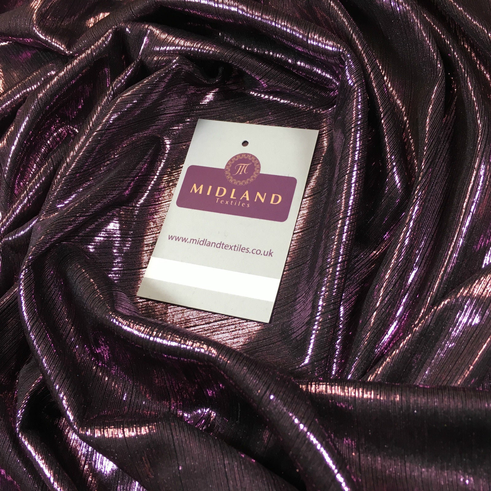 Shiny Metallic Lame 1 way stretch Dress Fabric 40' wide M699 Mtex