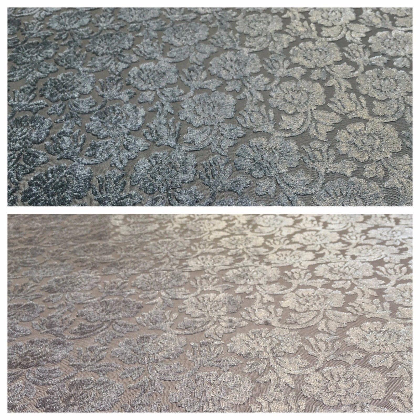 Burnout Floral lightweight brushed velvet dress fabric 58' M16 Mtex - Midland Textiles & Fabric