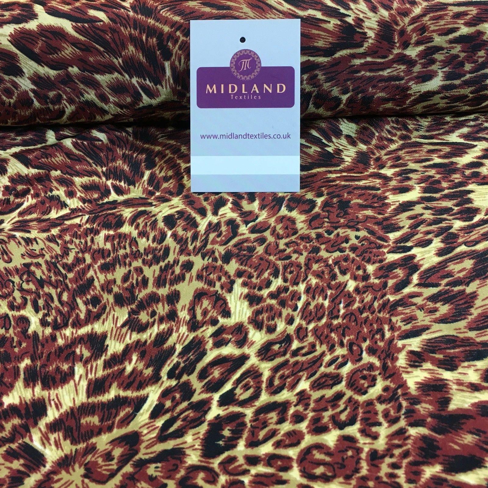 Cafe Chestnut animal printed lightweight peach crepe 44' wide M161-38 Mtex - Midland Textiles & Fabric