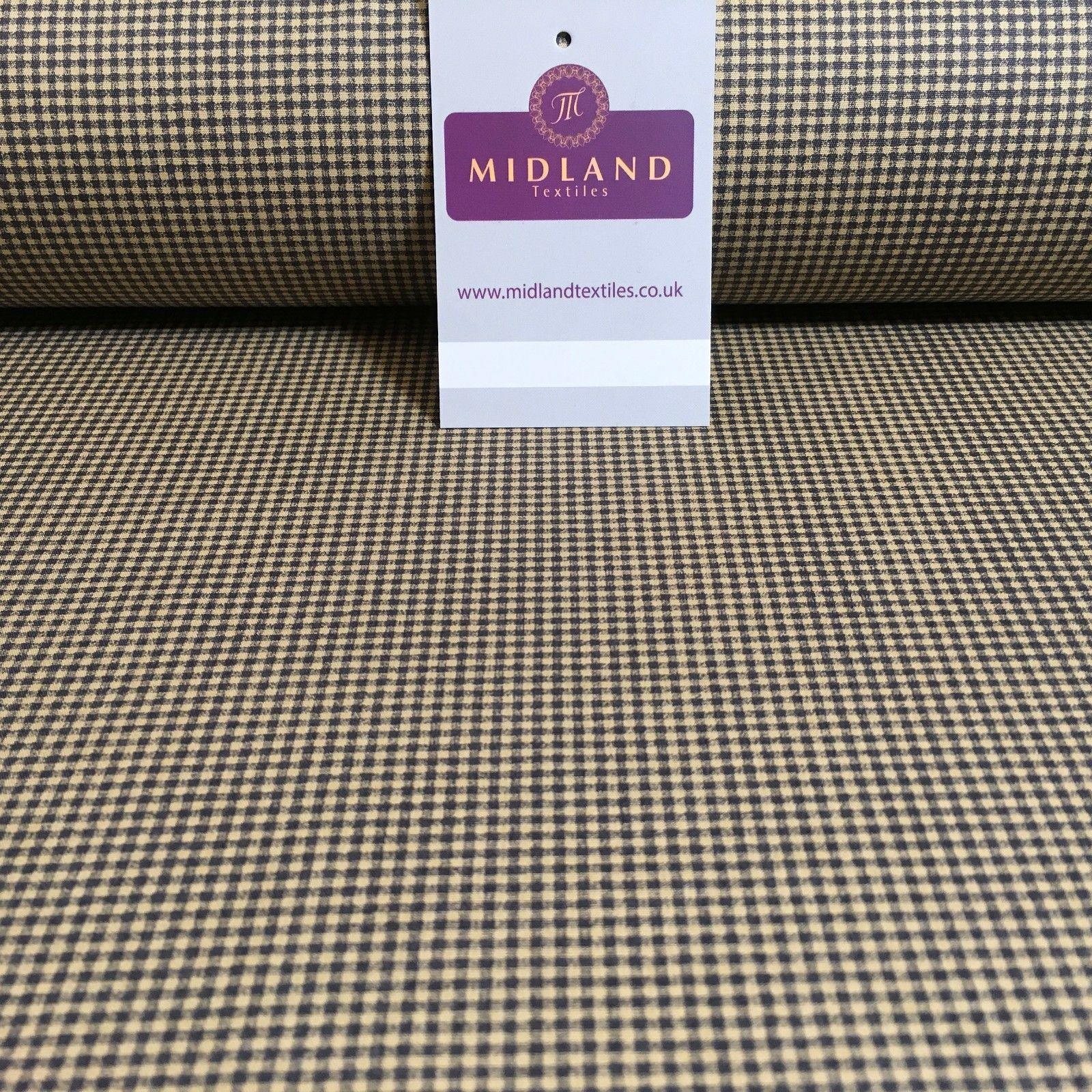 Micro check Printed Cotton Poplin Gingham dress fabric 45' M759 Mtex