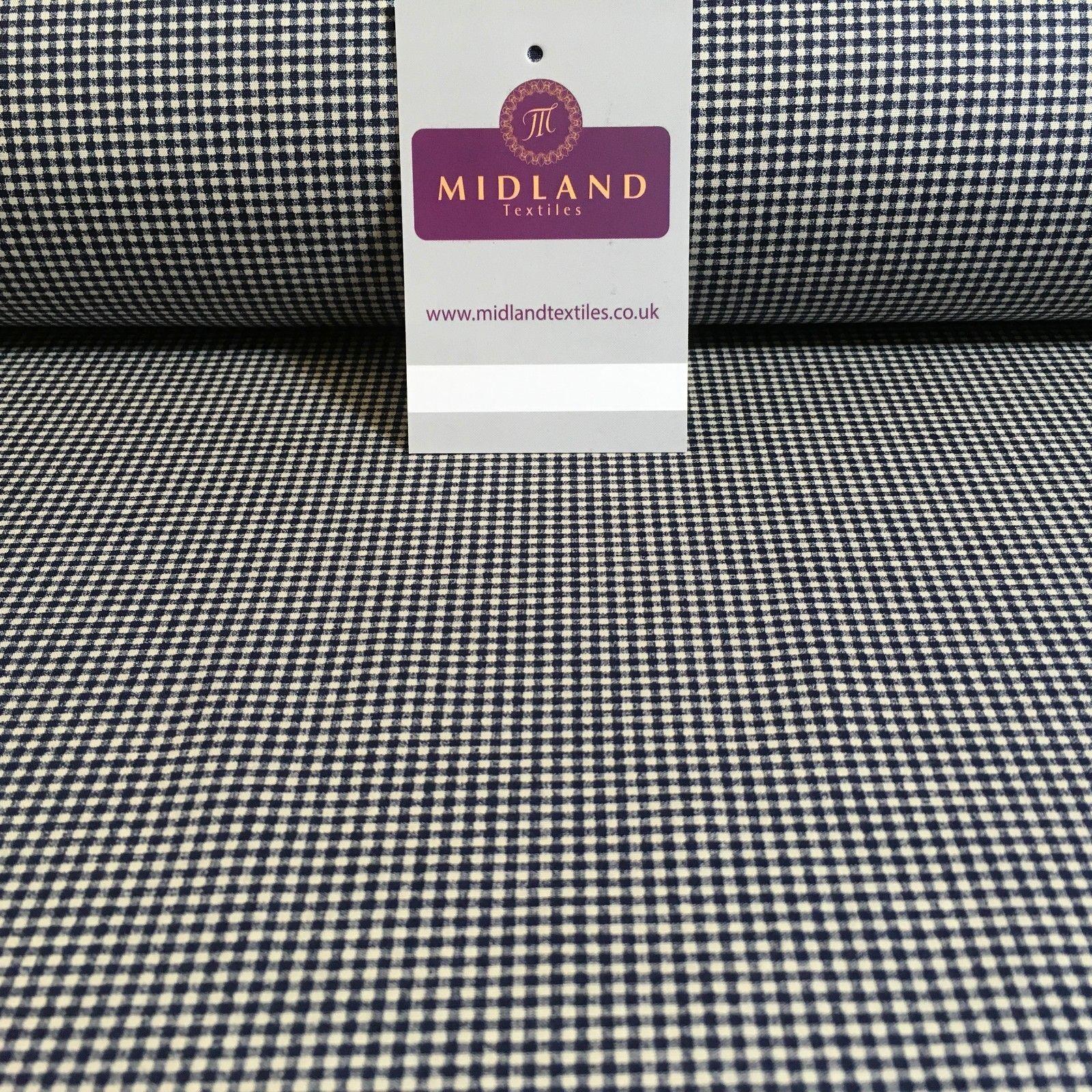 Micro check Printed Cotton Poplin Gingham dress fabric 45' M759 Mtex