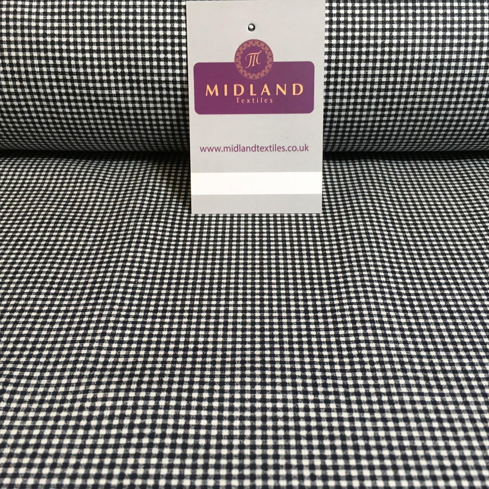 Micro check Printed Cotton Poplin Gingham dress fabric 45' M759 Mtex