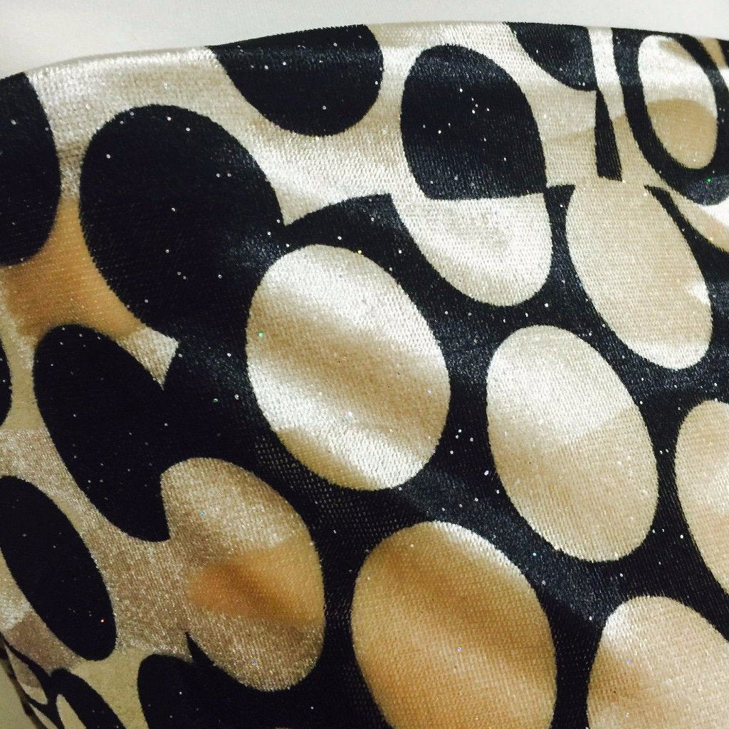 Abstract Glitter stretch Velvet circle and dot  M16-3 & 4 Mtex