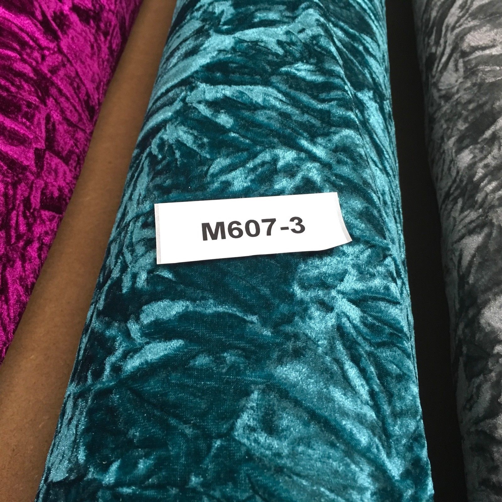 Crushed Creased Ice Velvet One way stretch Dress Fabric 58' M607 Mtex