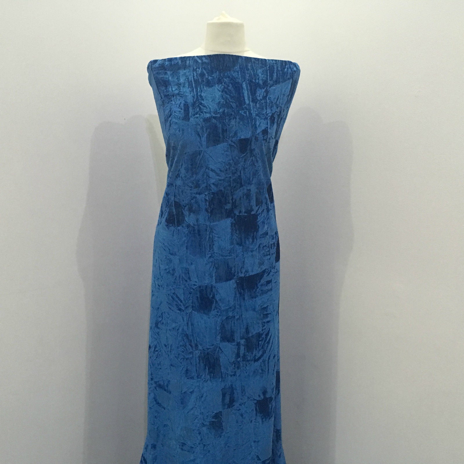 Crushed Creased Ice Velvet One way stretch Dress Fabric 58' M607 Mtex