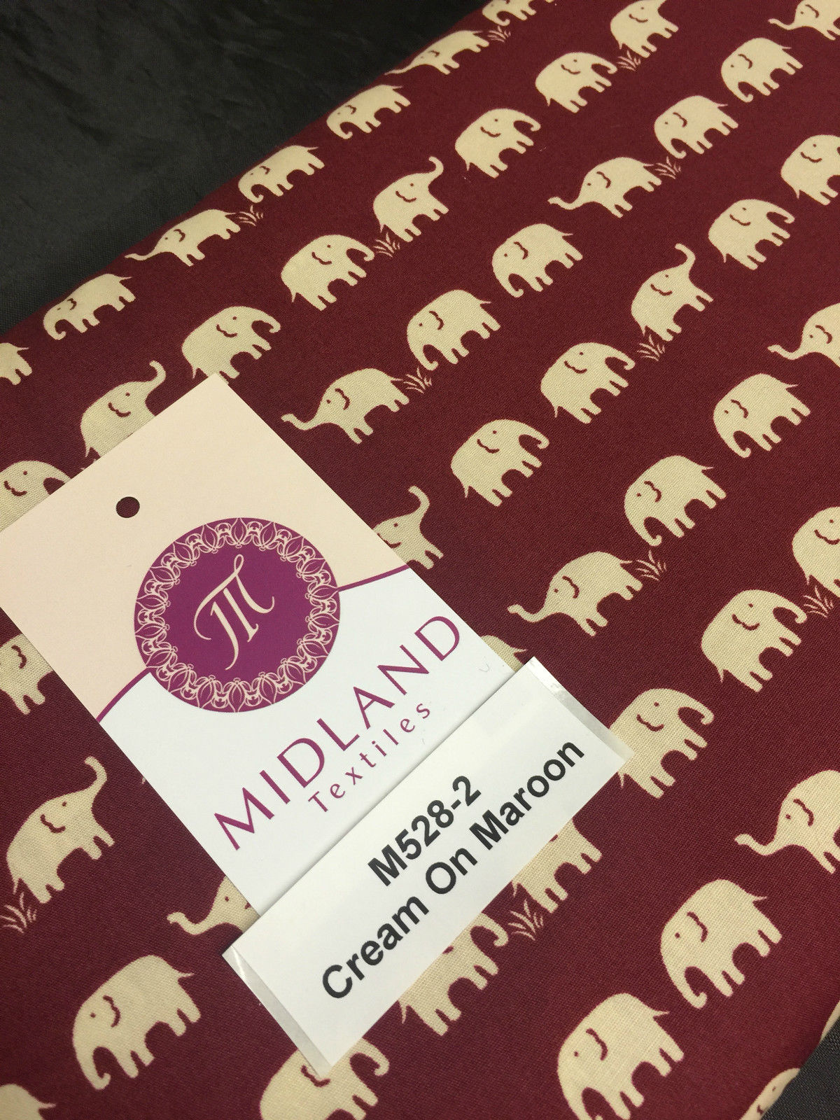 Retro Novelty Elephant Herd Fabric Print 100% Cotton 44' Wide M528 Mtex