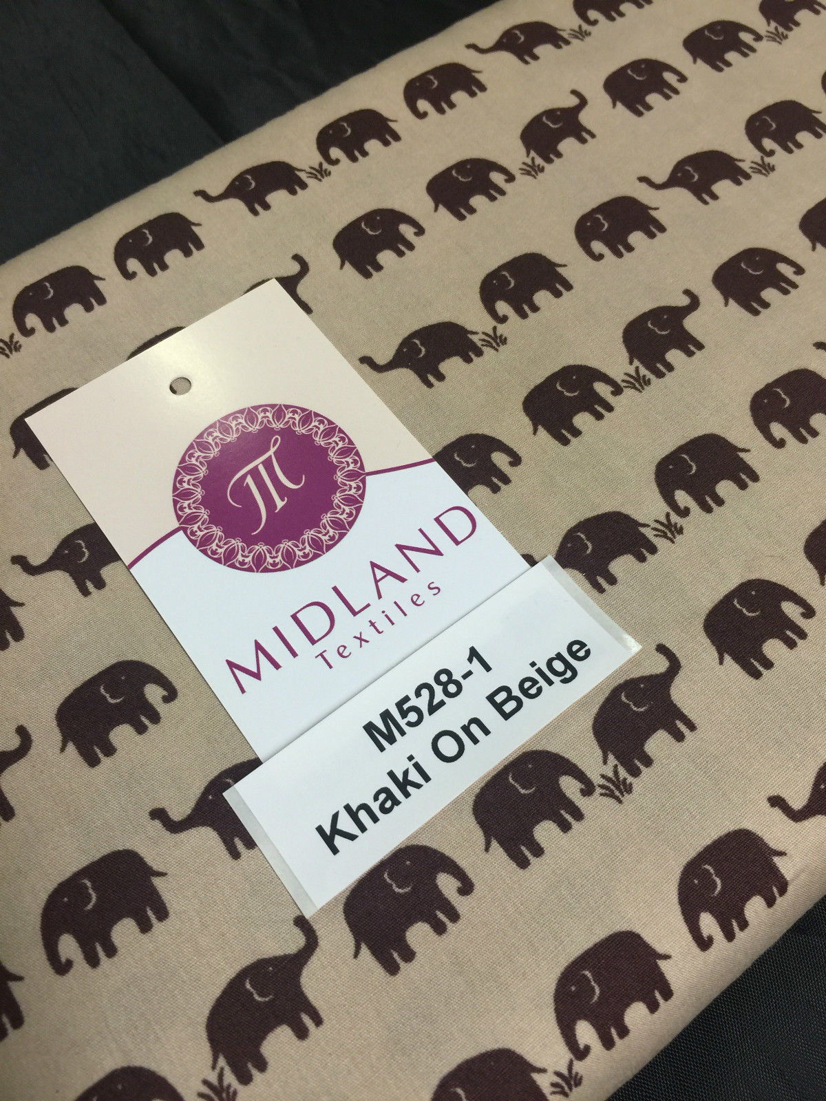 Retro Novelty Elephant Herd Fabric Print 100% Cotton 44' Wide M528 Mtex