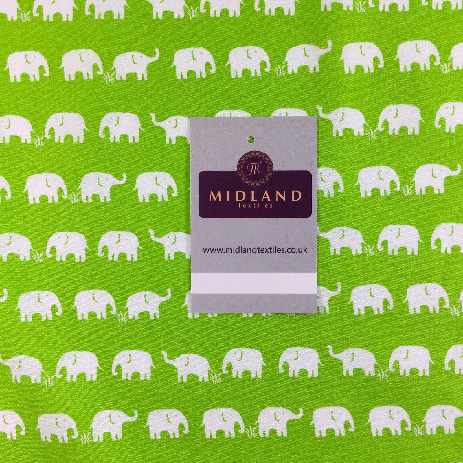 Retro Novelty Elephant Herd Fabric Print 100% Cotton 44' Wide M528 Mtex