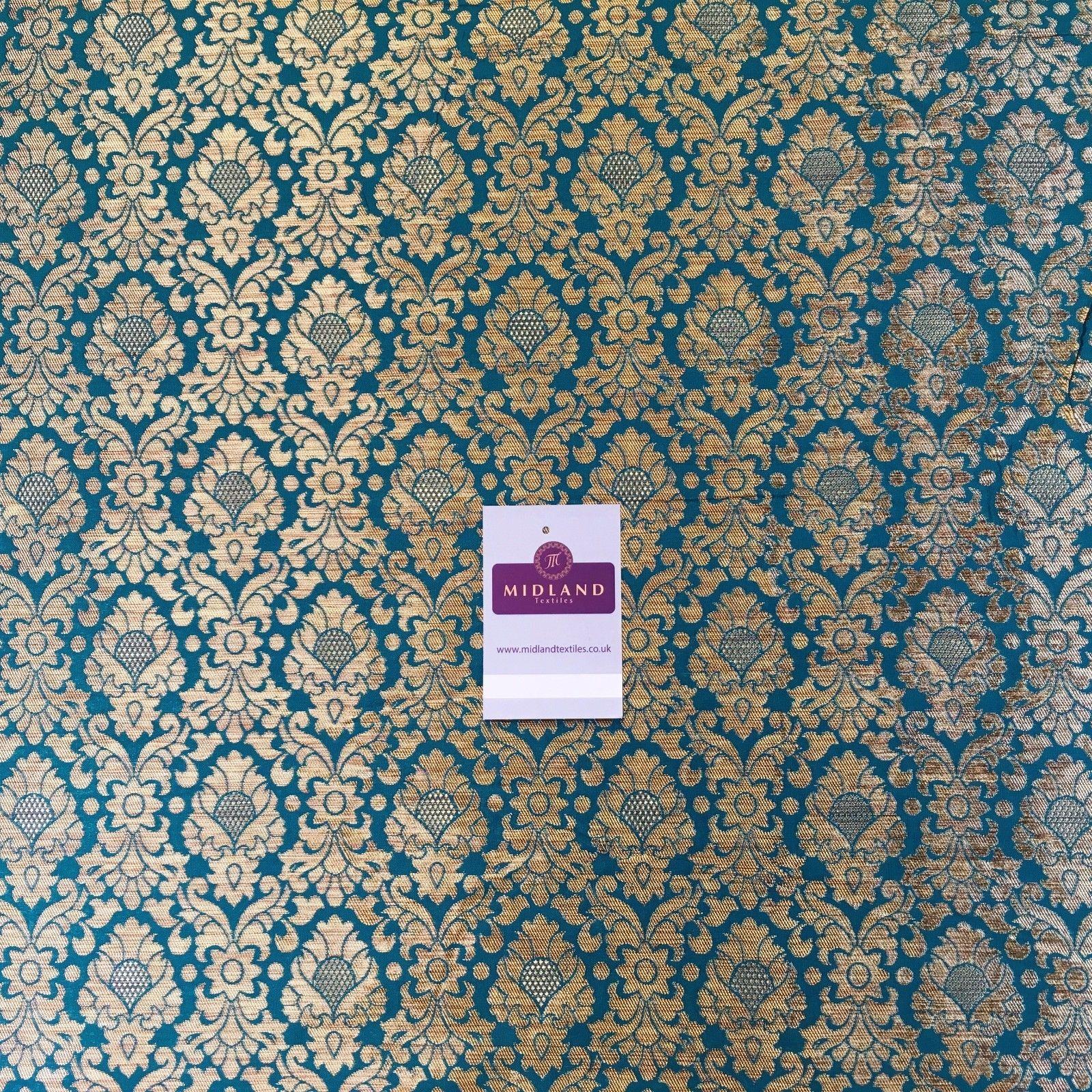 Ornate Ornamental Gold Metallic Bridal Banarsi Brocade 44' Wide M777 Mtex