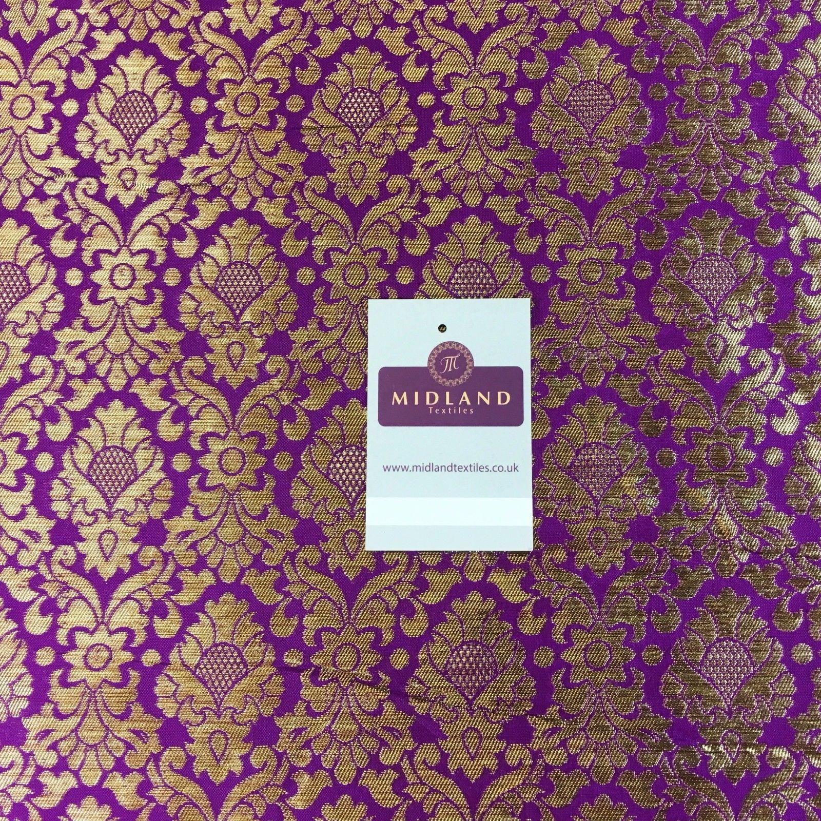 Ornate Ornamental Gold Metallic Bridal Banarsi Brocade 44' Wide M777 Mtex