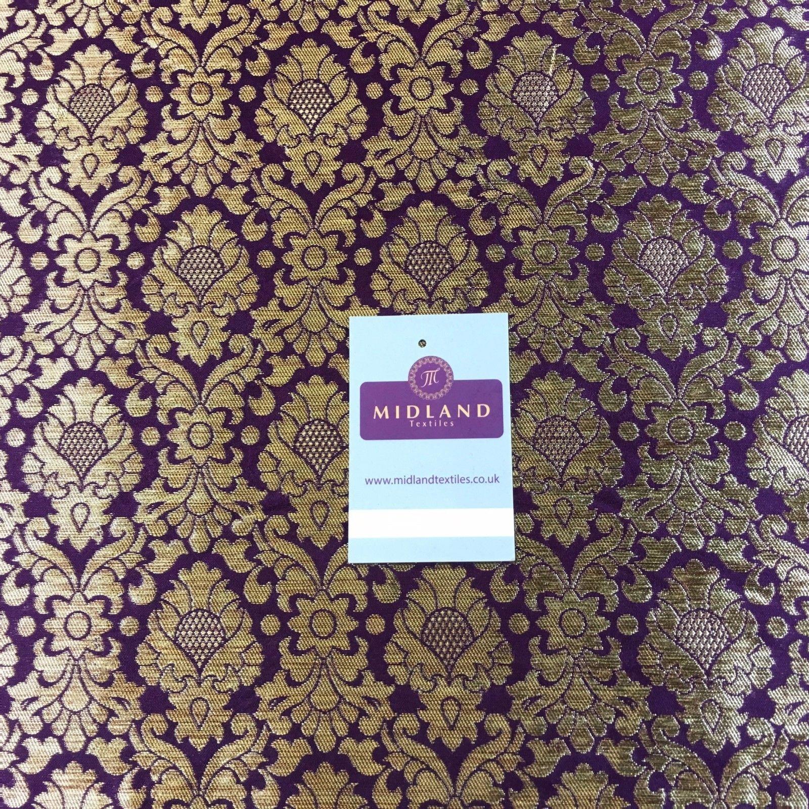 Ornate Ornamental Gold Metallic Bridal Banarsi Brocade 44' Wide M777 Mtex