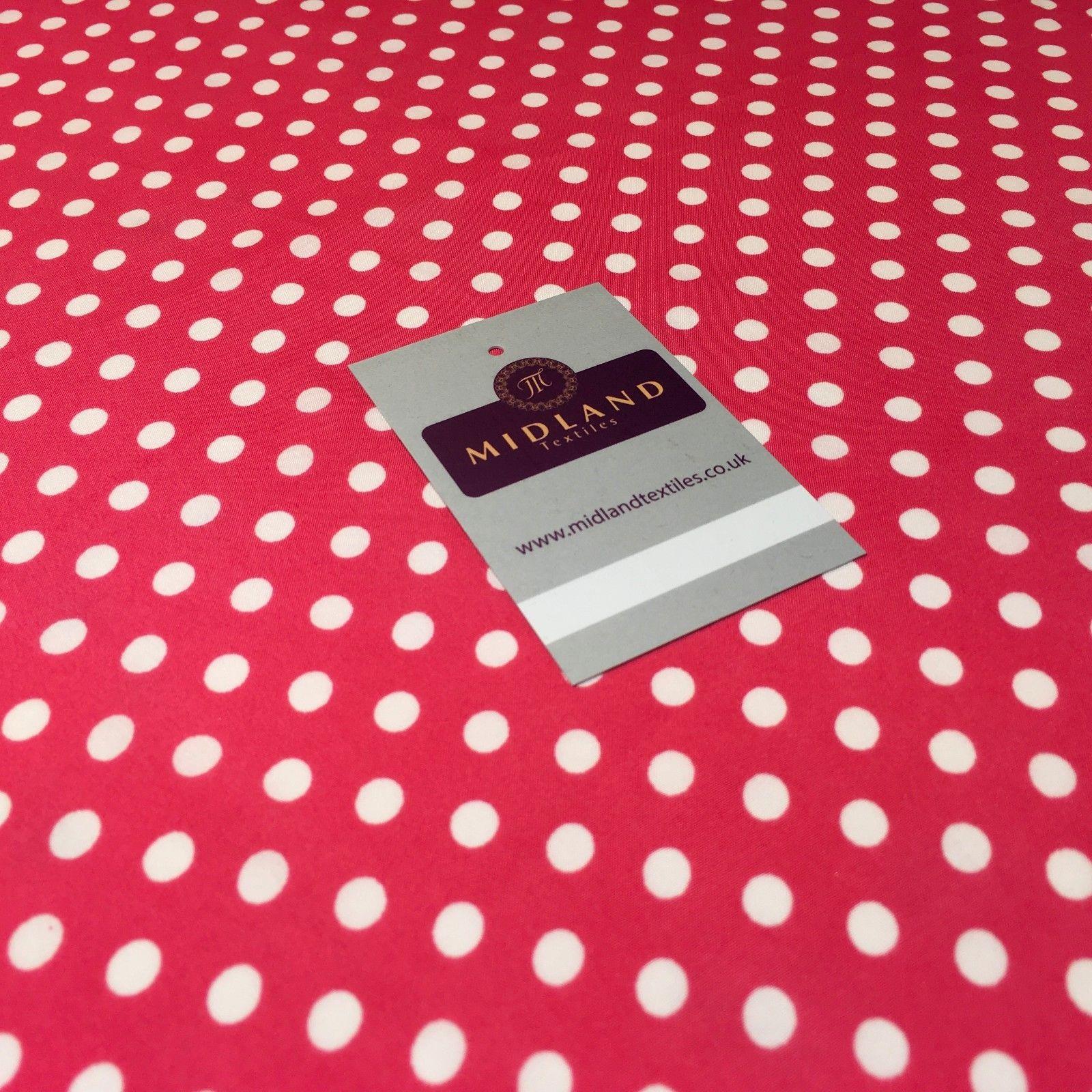 Pink Polka Dot Spotted Crepe dress fabric 45' M401-50 Mtex