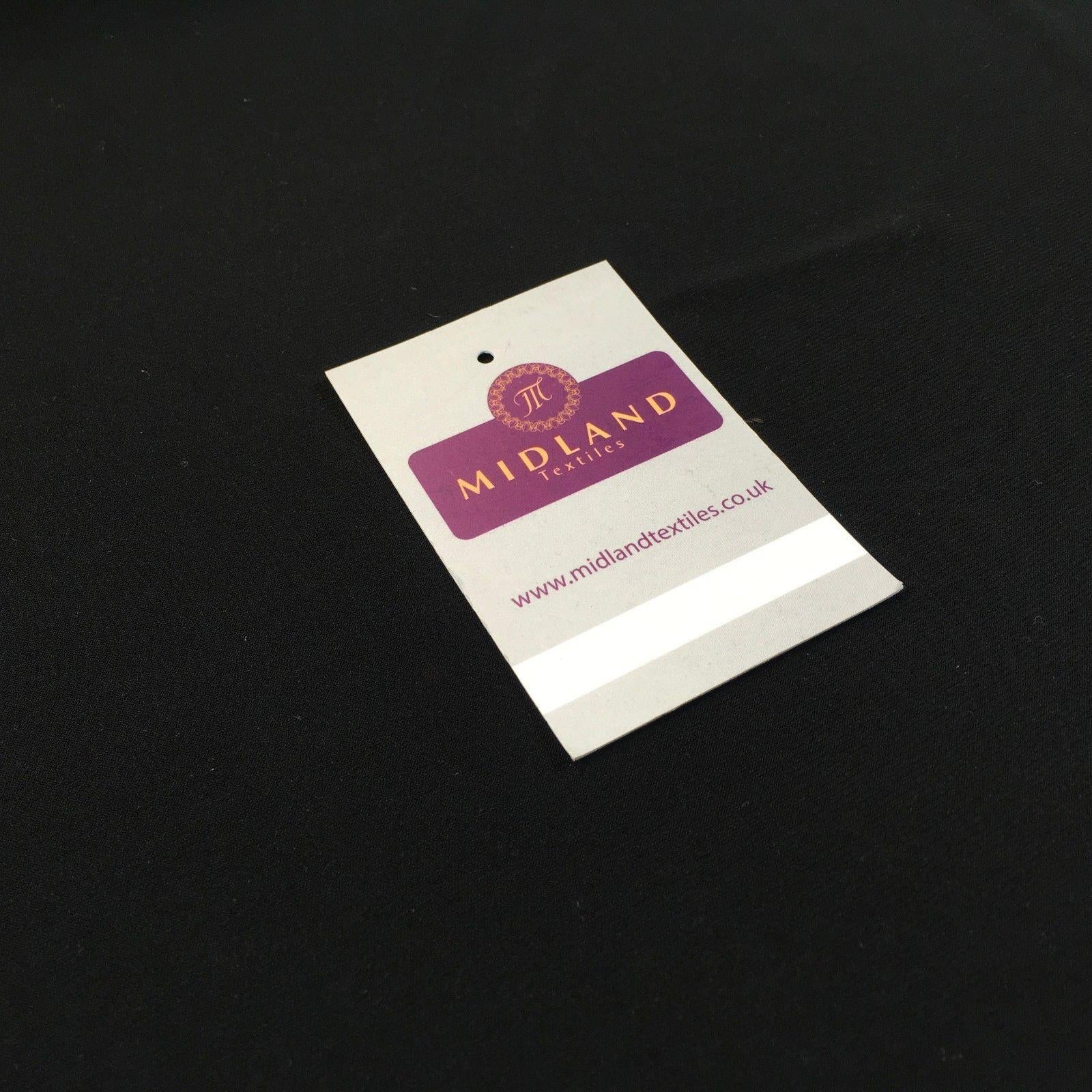 Jet Black ITY Spandex Jersey stretch Dress Fabric 58' Wide  AC785 Mtex