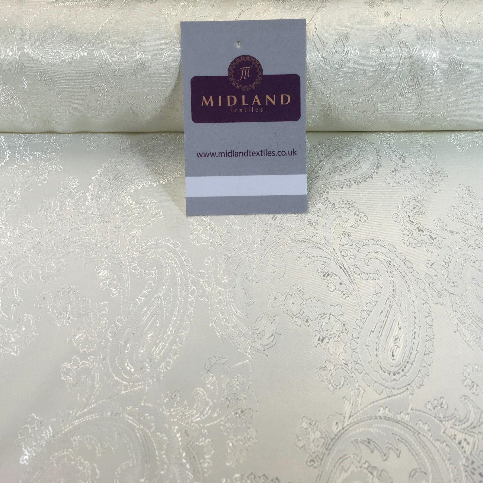 Two Toned Paisley Metallic Jacquard Lining perfect for ties 56' Wide M771 Mtex