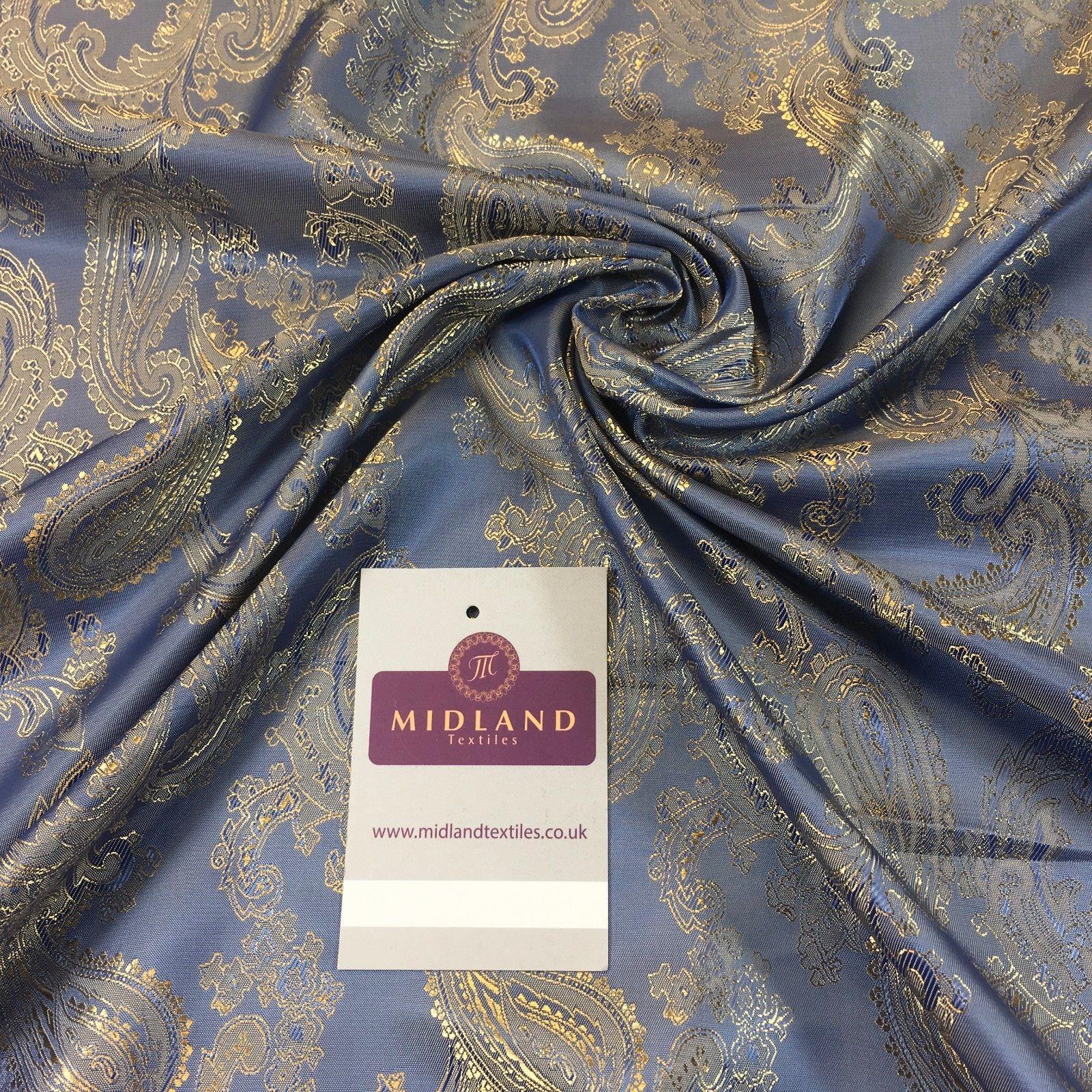 Two Toned Paisley Metallic Jacquard Lining perfect for ties 56' Wide M771 Mtex
