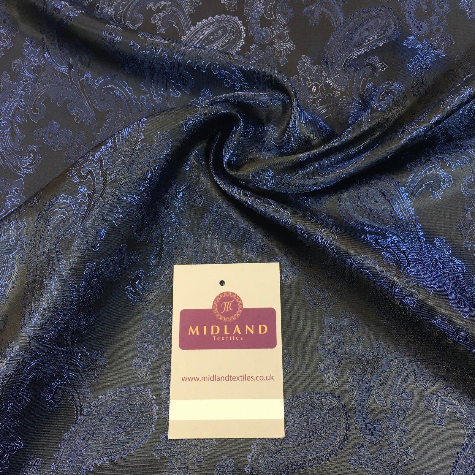 Two Toned Paisley Metallic Jacquard Lining perfect for ties 56' Wide M771 Mtex