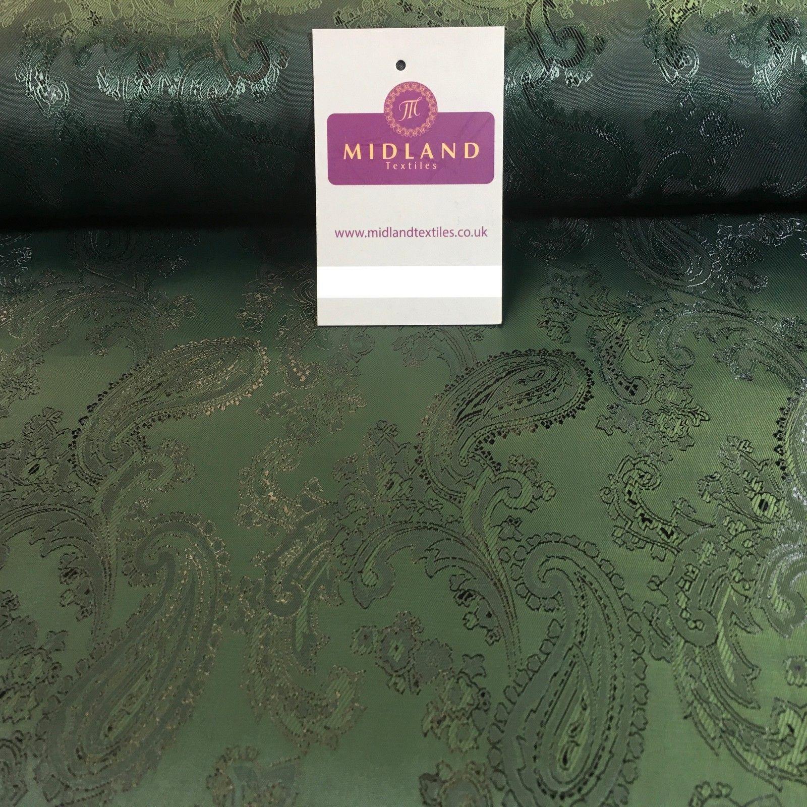 Two Toned Paisley Metallic Jacquard Lining perfect for ties 56' Wide M771 Mtex