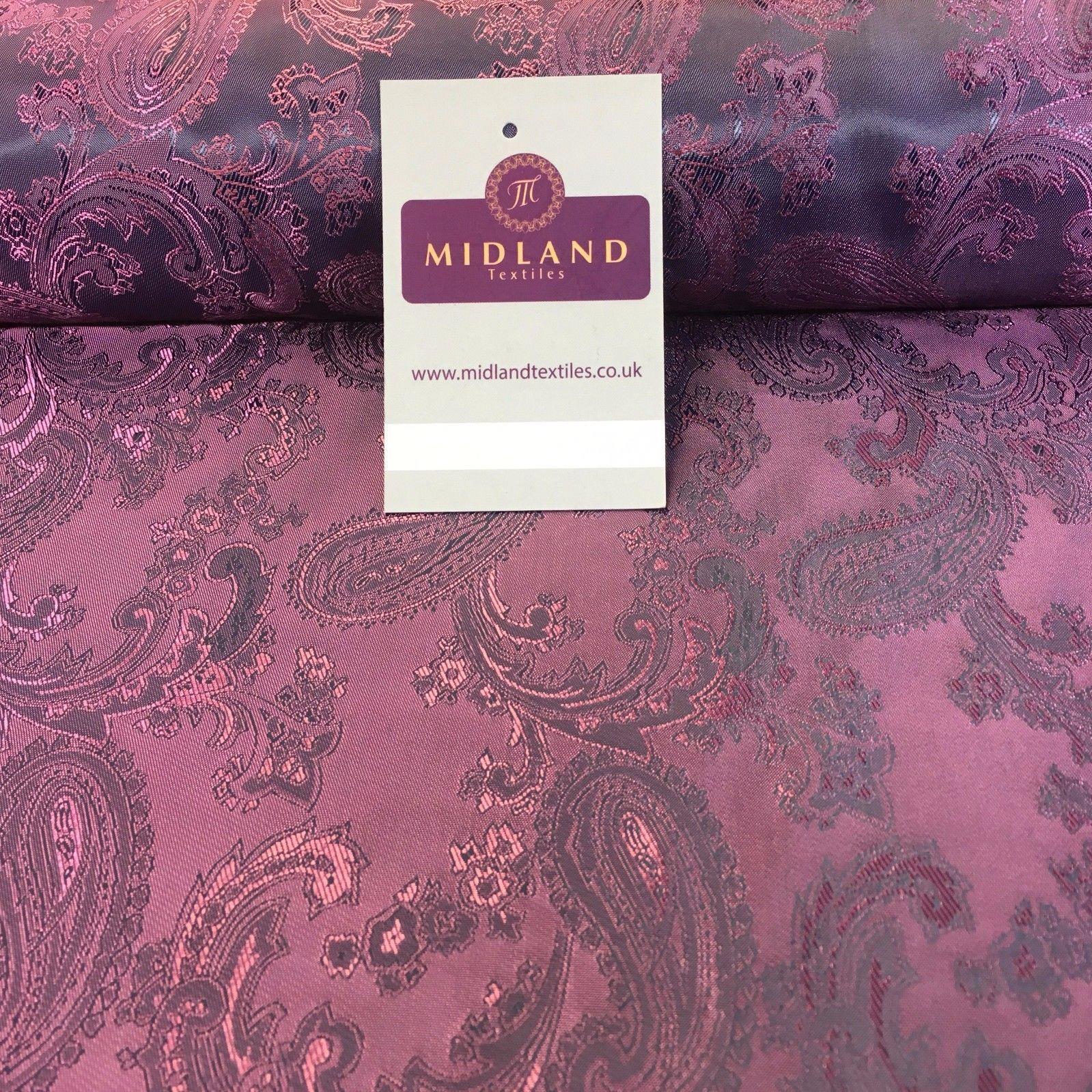 Two Toned Paisley Metallic Jacquard Lining perfect for ties 56' Wide M771 Mtex