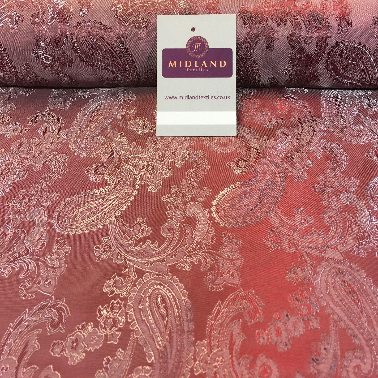 Two Toned Paisley Metallic Jacquard Lining perfect for ties 56' Wide M771 Mtex