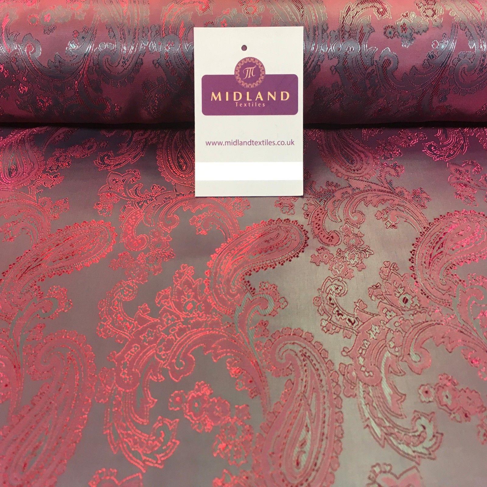 Two Toned Paisley Metallic Jacquard Lining perfect for ties 56' Wide M771 Mtex