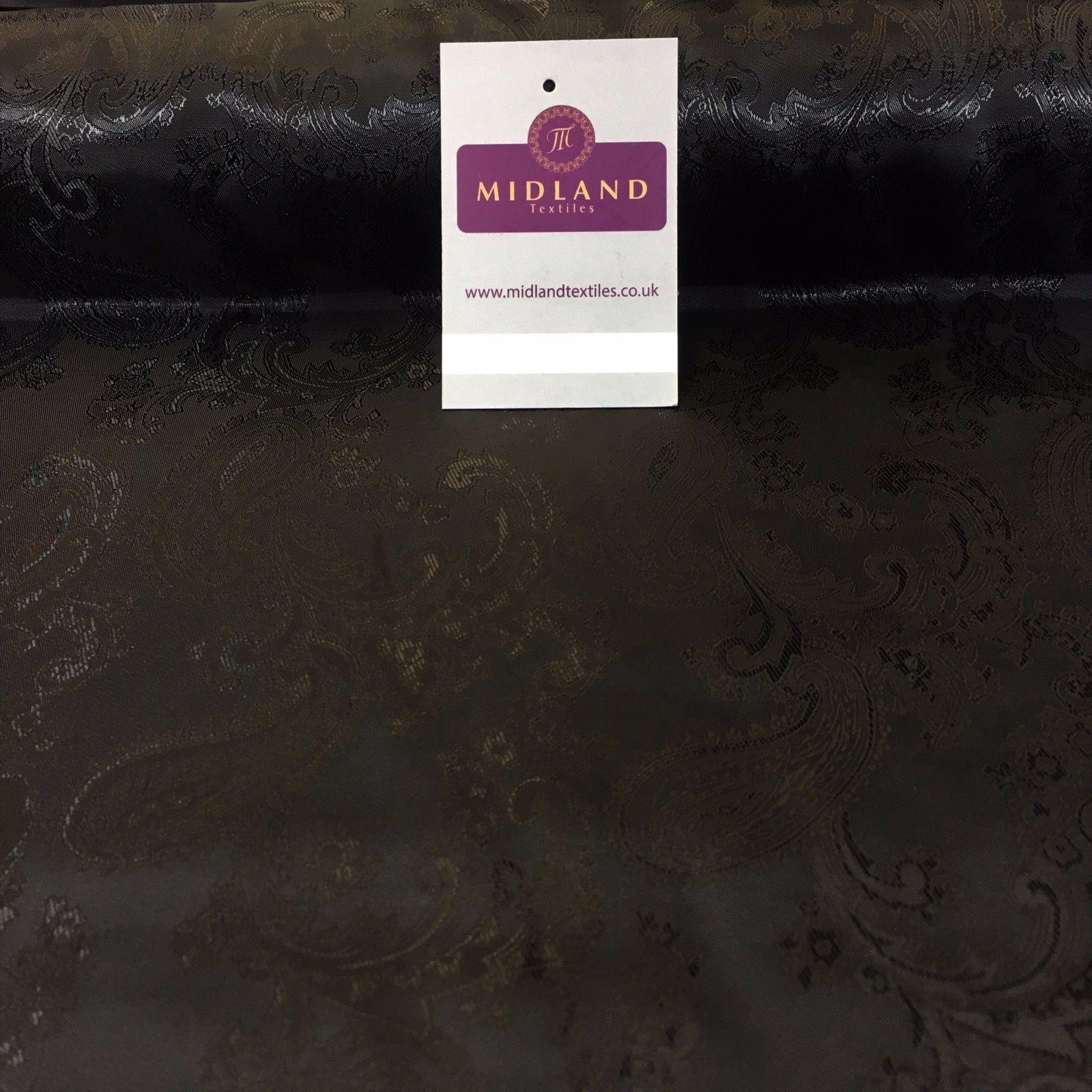 Two Toned Paisley Metallic Jacquard Lining perfect for ties 56' Wide M771 Mtex