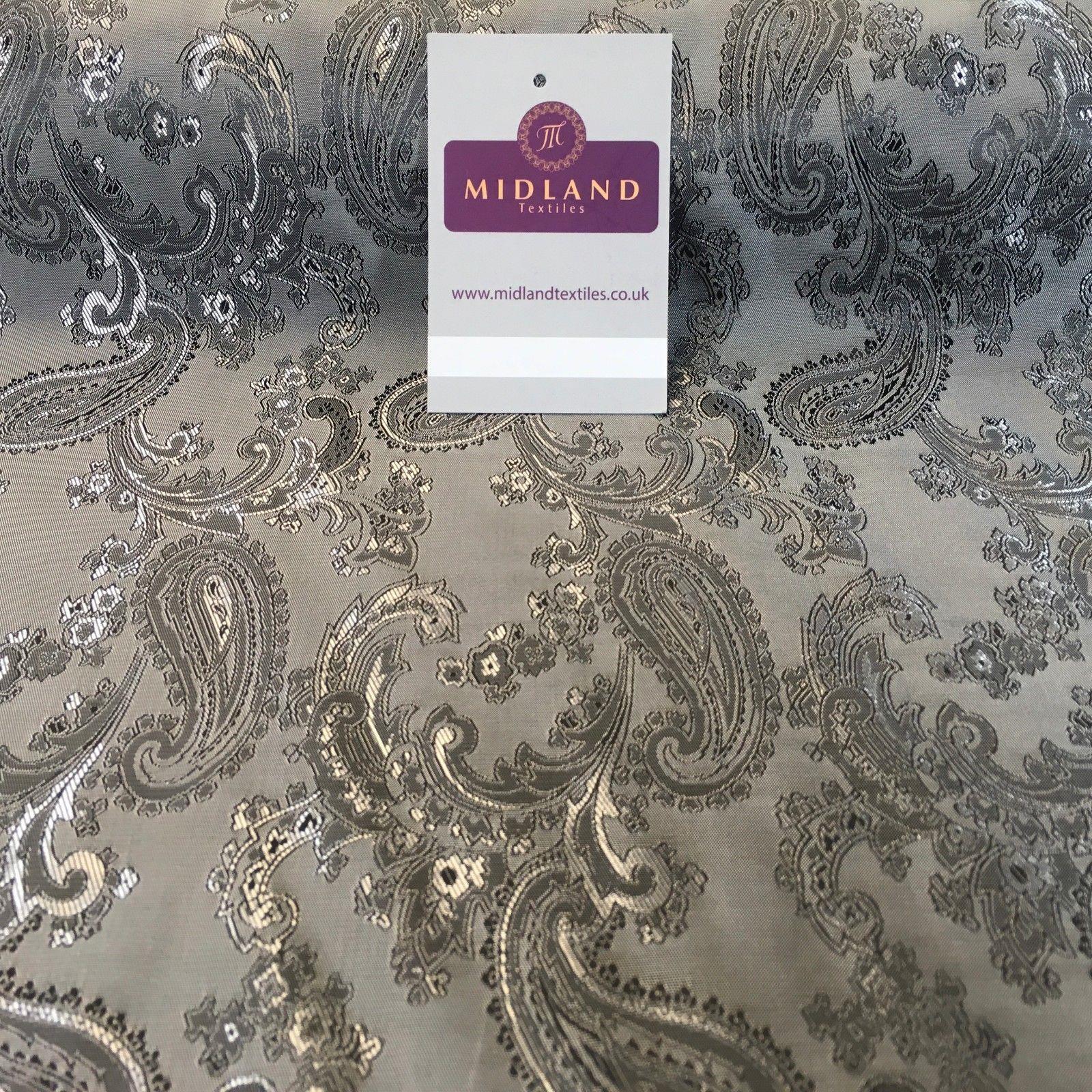 Two Toned Paisley Metallic Jacquard Lining perfect for ties 56' Wide M771 Mtex