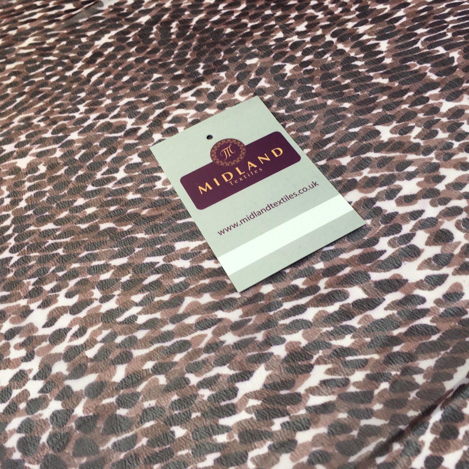 Geometric two tonal printed chiffon scarf fabric 55' Wide M750 Mtex