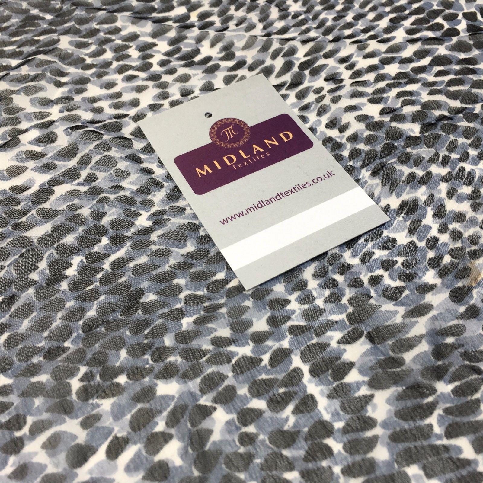 Geometric two tonal printed chiffon scarf fabric 55' Wide M750 Mtex