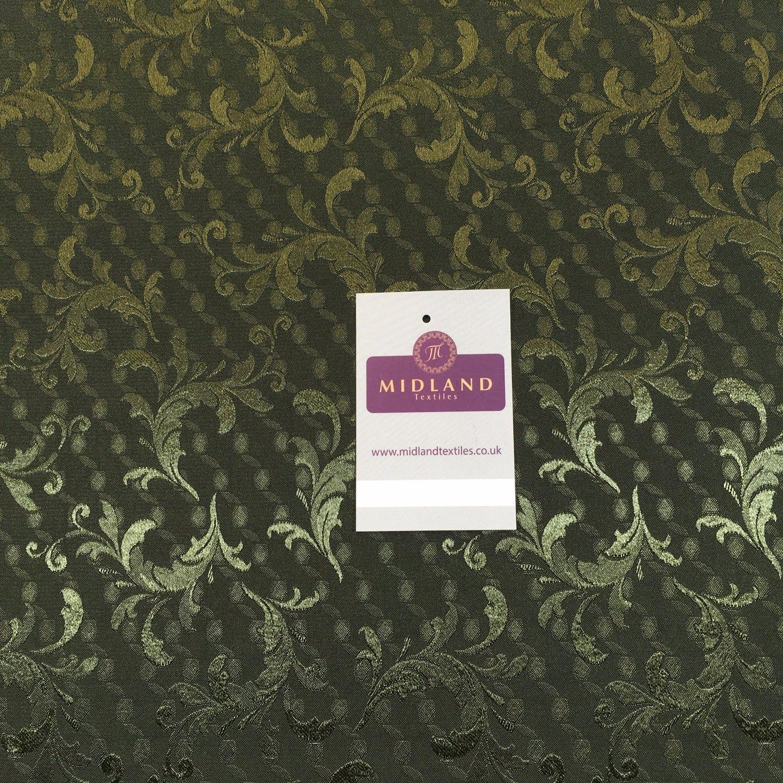 Two Tonal Floral Catonic Satin Jacquard printed Dress fabric 58' Wide M749 Mtex