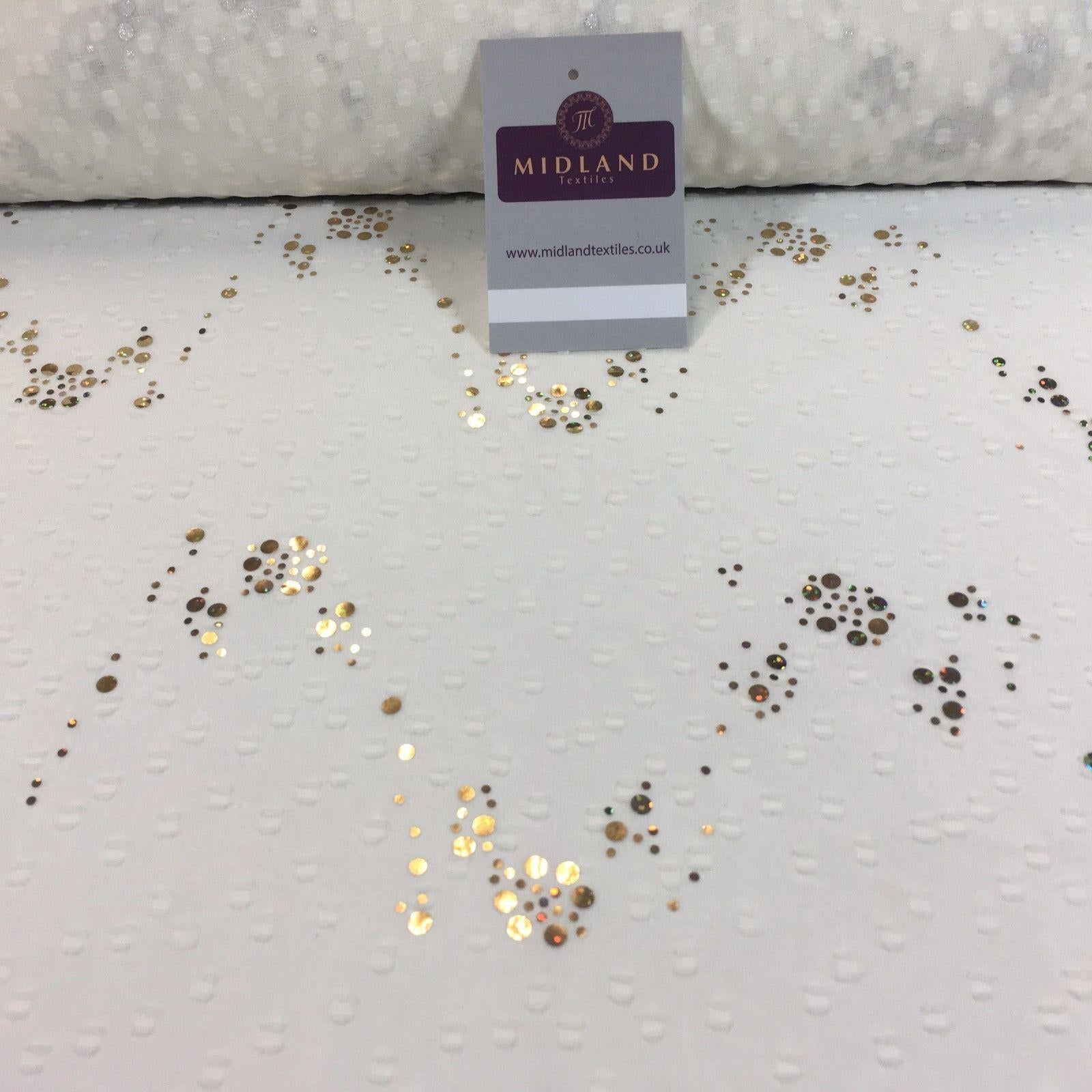 Lightweight Uragiri Chiffon with Hologram sequins fabric 55' M752 Mtex