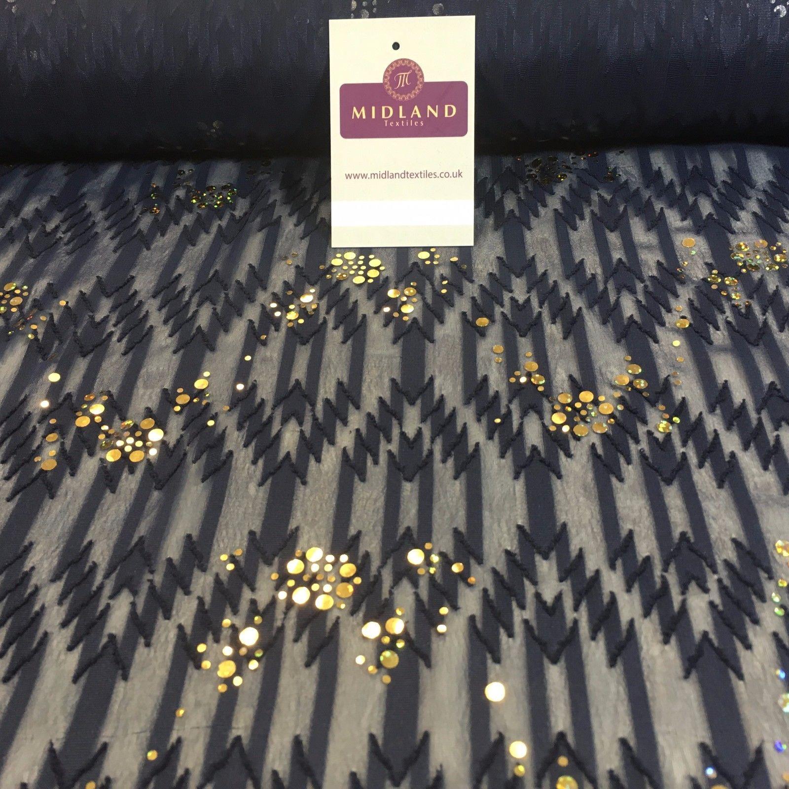 Lightweight Uragiri Chiffon with Hologram sequins fabric 55' M752 Mtex