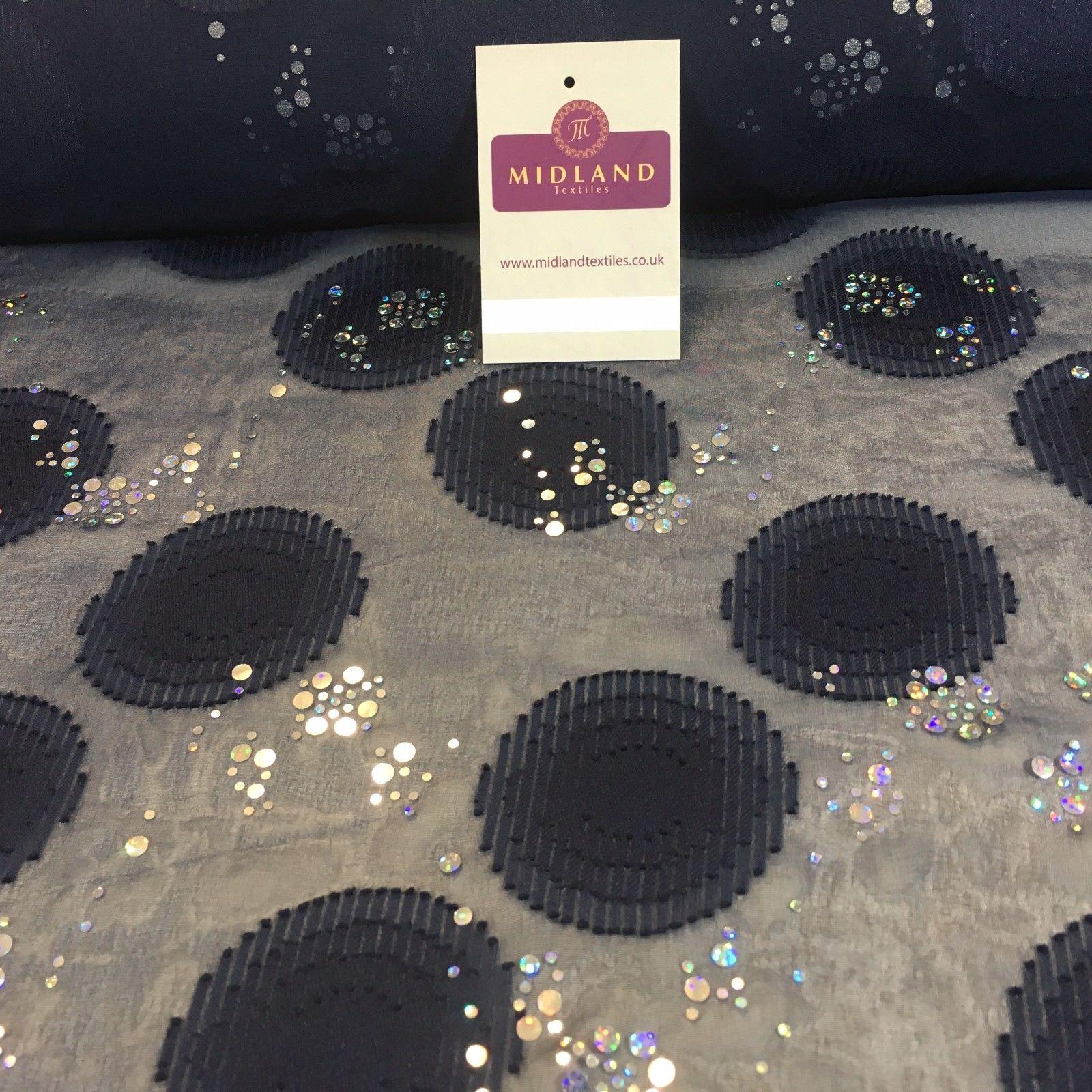 Lightweight Uragiri Chiffon with Hologram sequins fabric 55' M752 Mtex