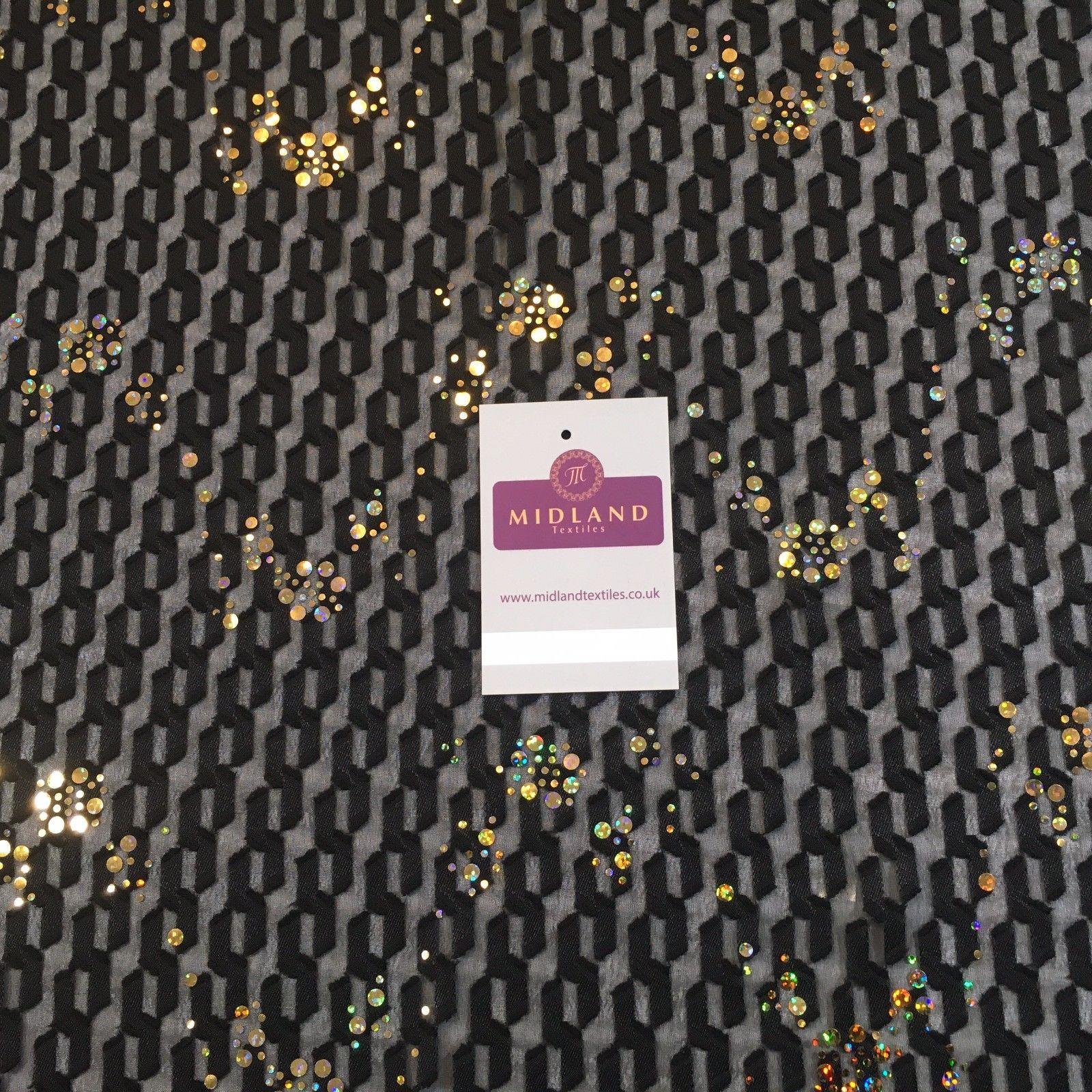 Lightweight Uragiri Chiffon with Hologram sequins fabric 55' M752 Mtex