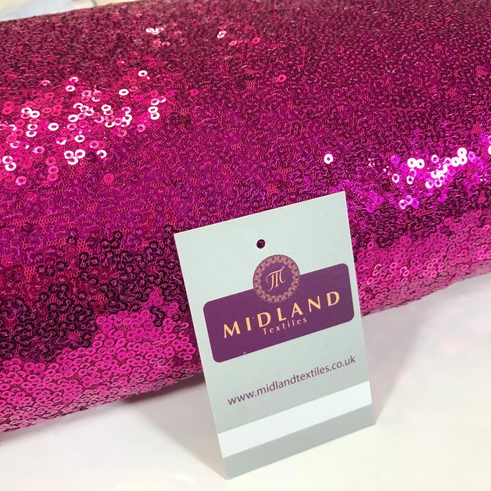 Sensational 3mm Sewn On allover Sequins On Net Fabric 48' Wide Dress Fabric M79 Mtex