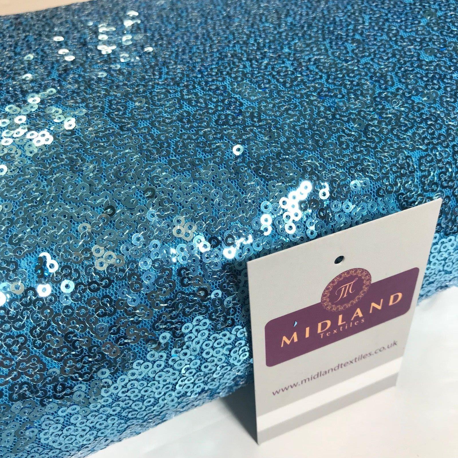 Sensational 3mm Sewn On allover Sequins On Net Fabric 48' Wide Dress Fabric M79 Mtex