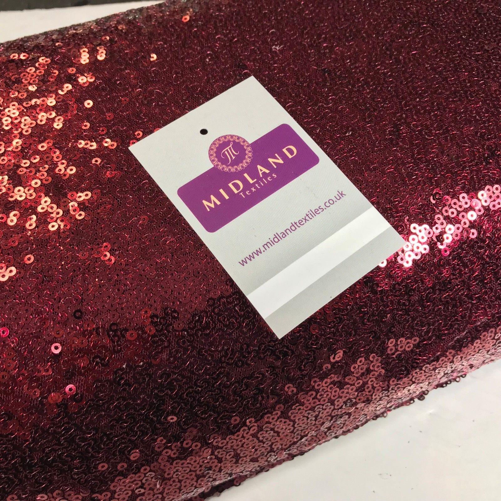 Sensational 3mm Sewn On allover Sequins On Net Fabric 48' Wide Dress Fabric M79 Mtex