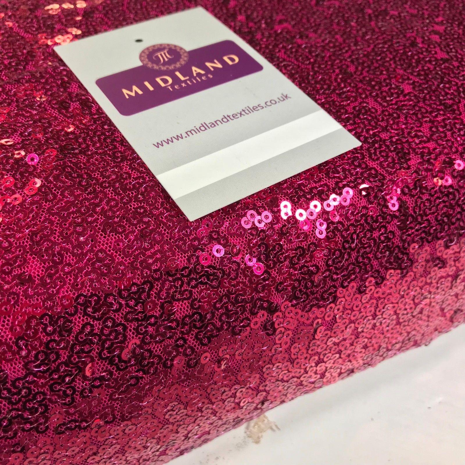 Sensational 3mm Sewn On allover Sequins On Net Fabric 48' Wide Dress Fabric M79 Mtex