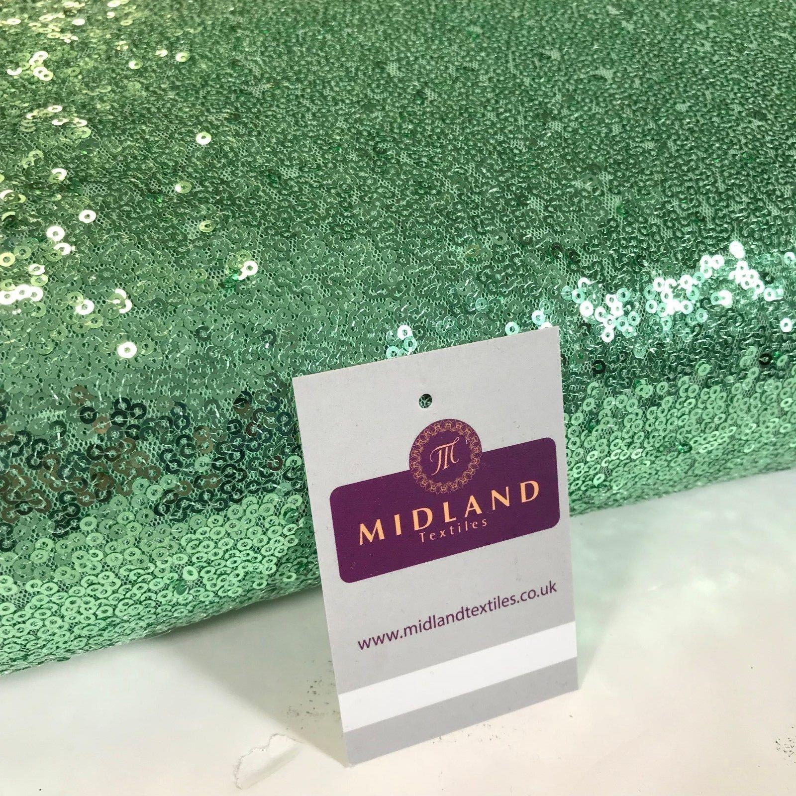 Sensational 3mm Sewn On allover Sequins On Net Fabric 48' Wide Dress Fabric M79 Mtex