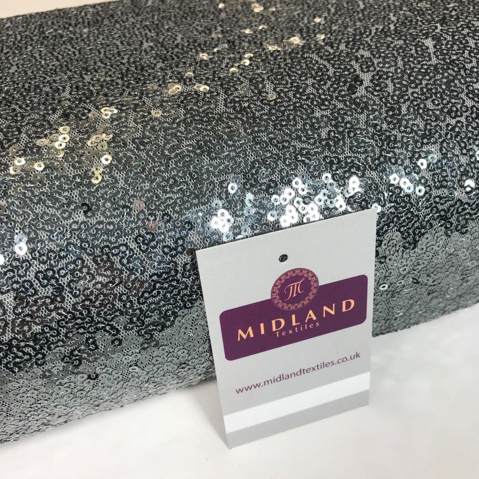 Sensational 3mm Sewn On allover Sequins On Net Fabric 48' Wide Dress Fabric M79 Mtex