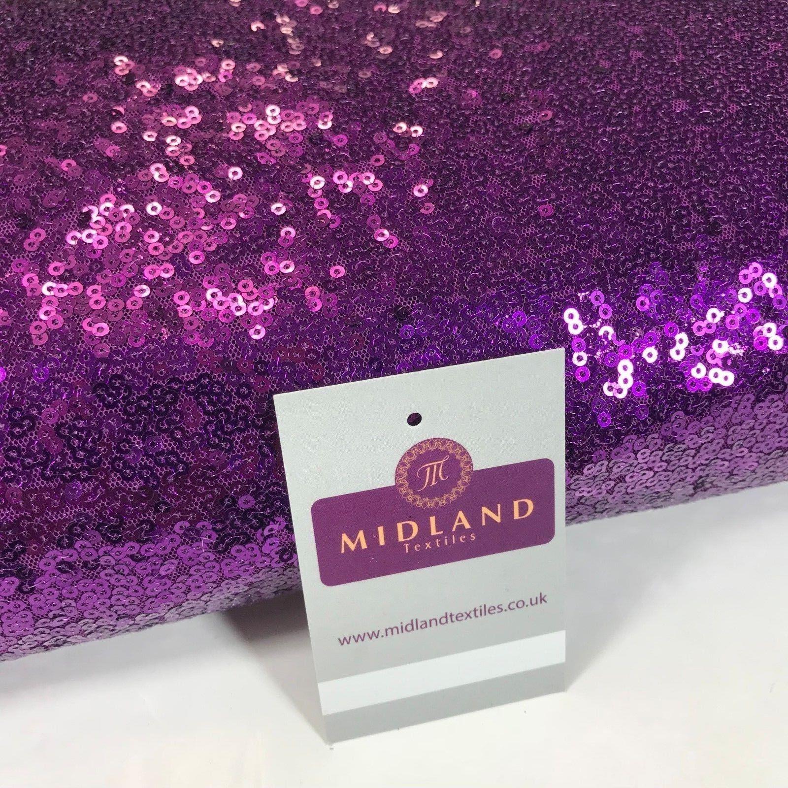 Sensational 3mm Sewn On allover Sequins On Net Fabric 48' Wide Dress Fabric M79 Mtex