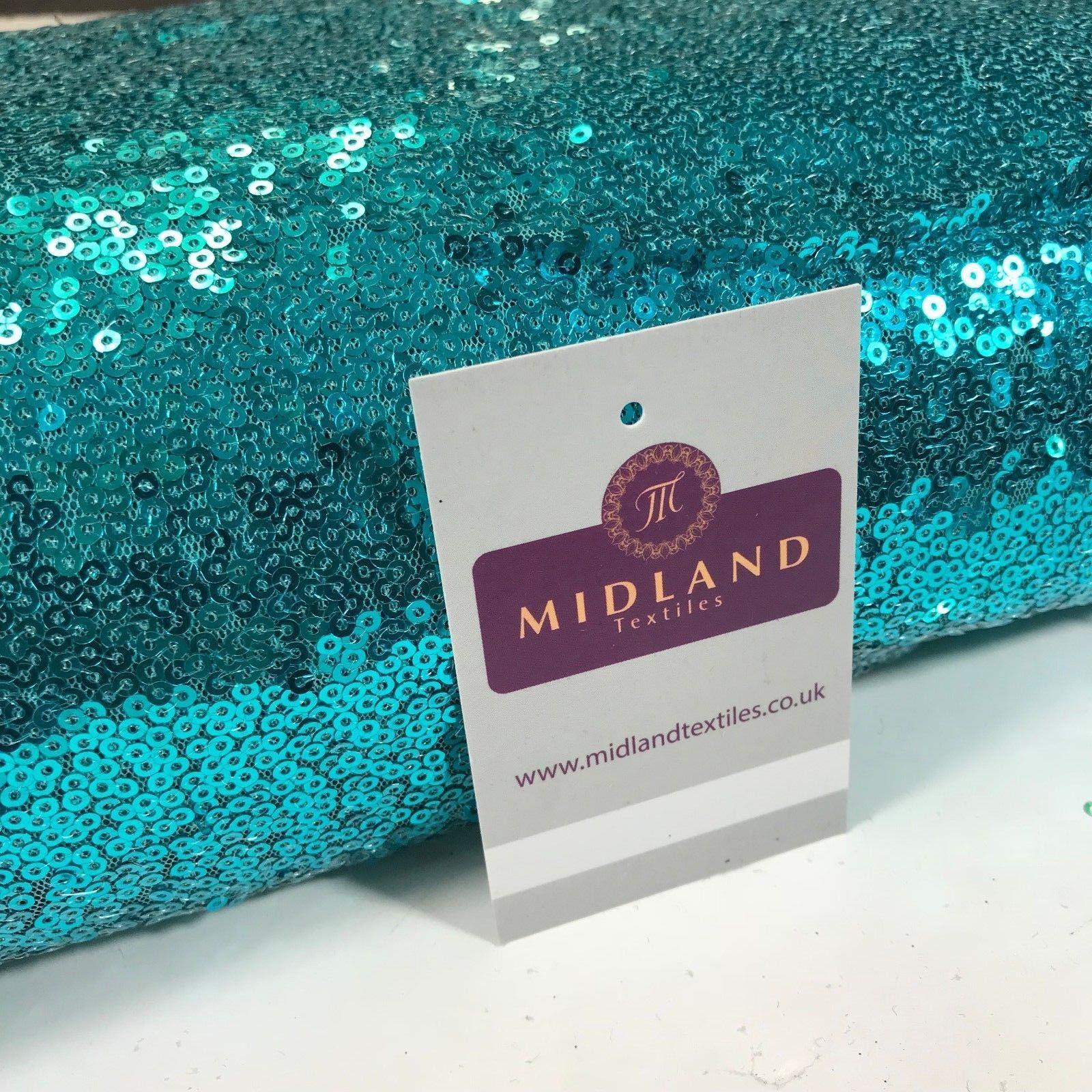 Sensational 3mm Sewn On allover Sequins On Net Fabric 48' Wide Dress Fabric M79 Mtex