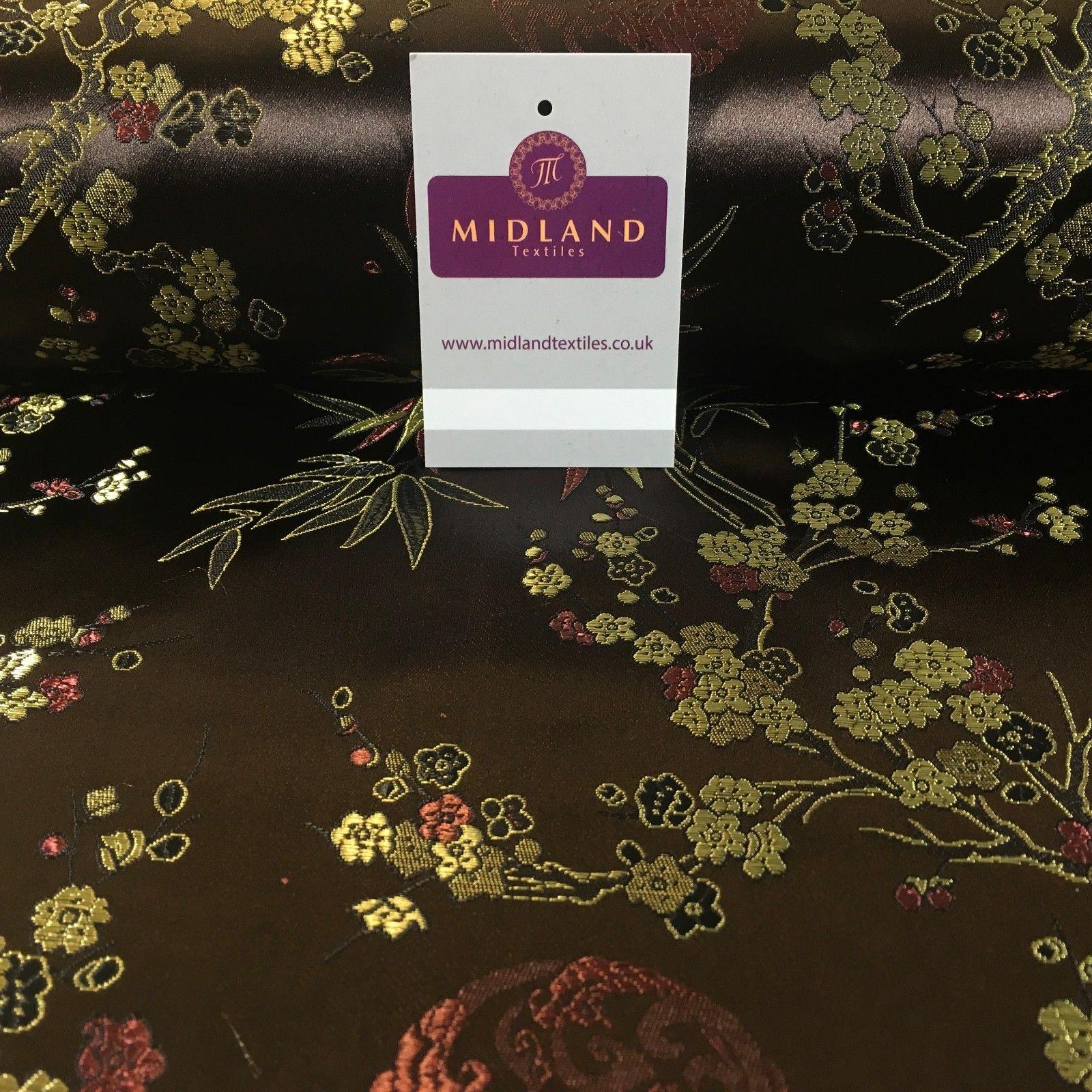 Chinese Shanghai Floral blossom Silky Satin Brocade dress fabric 45' wide M798