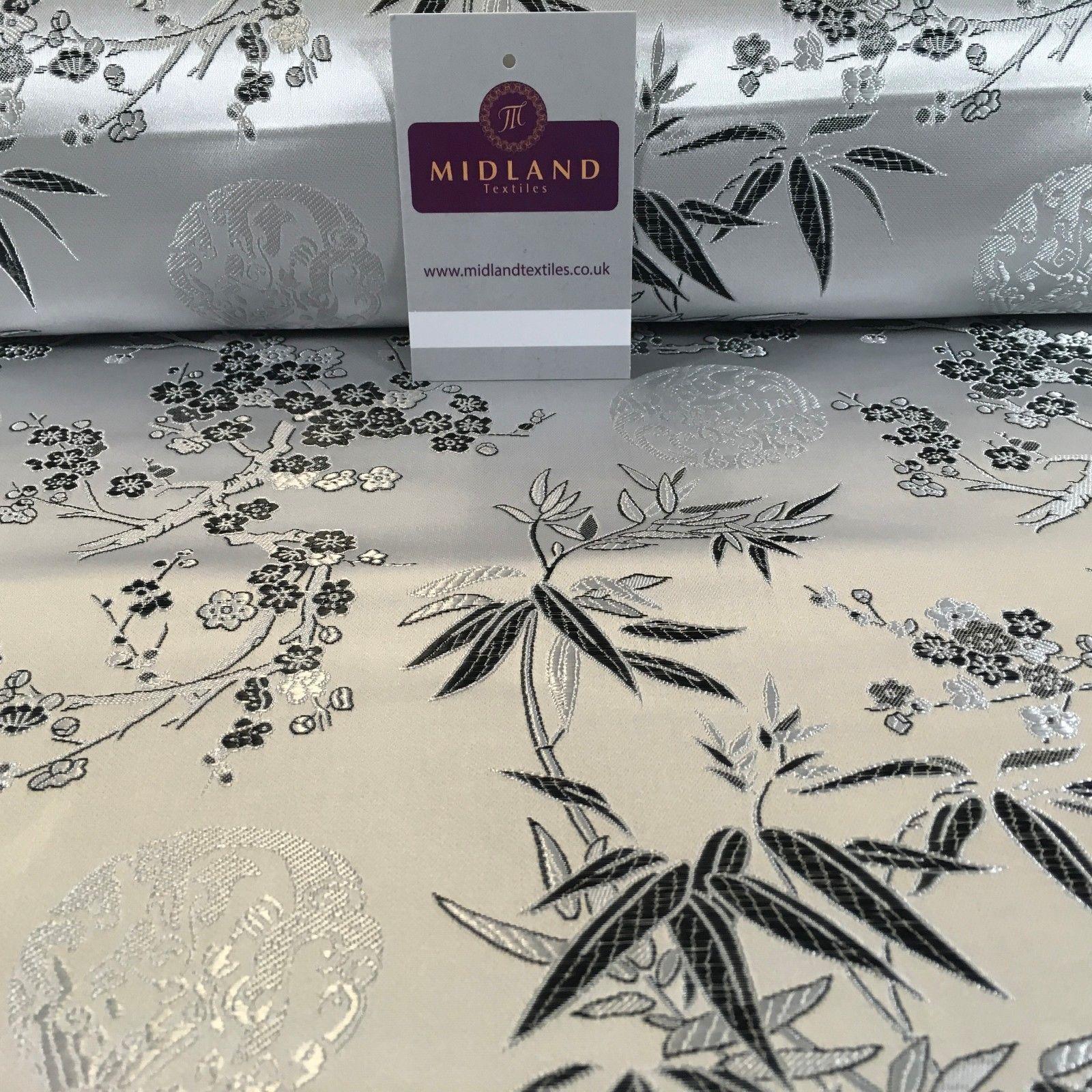 Chinese Shanghai Floral blossom Silky Satin Brocade dress fabric 45' wide M798