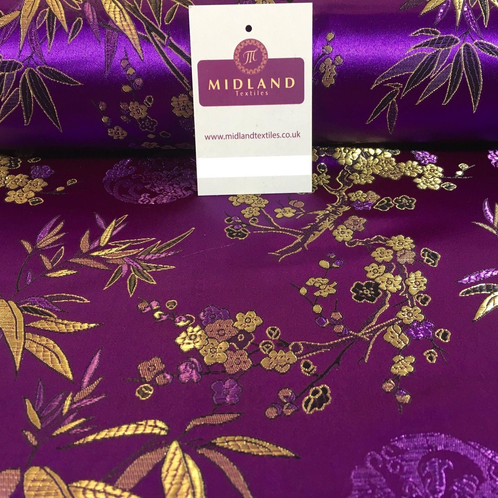 Chinese Shanghai Floral blossom Silky Satin Brocade dress fabric 45' wide M798