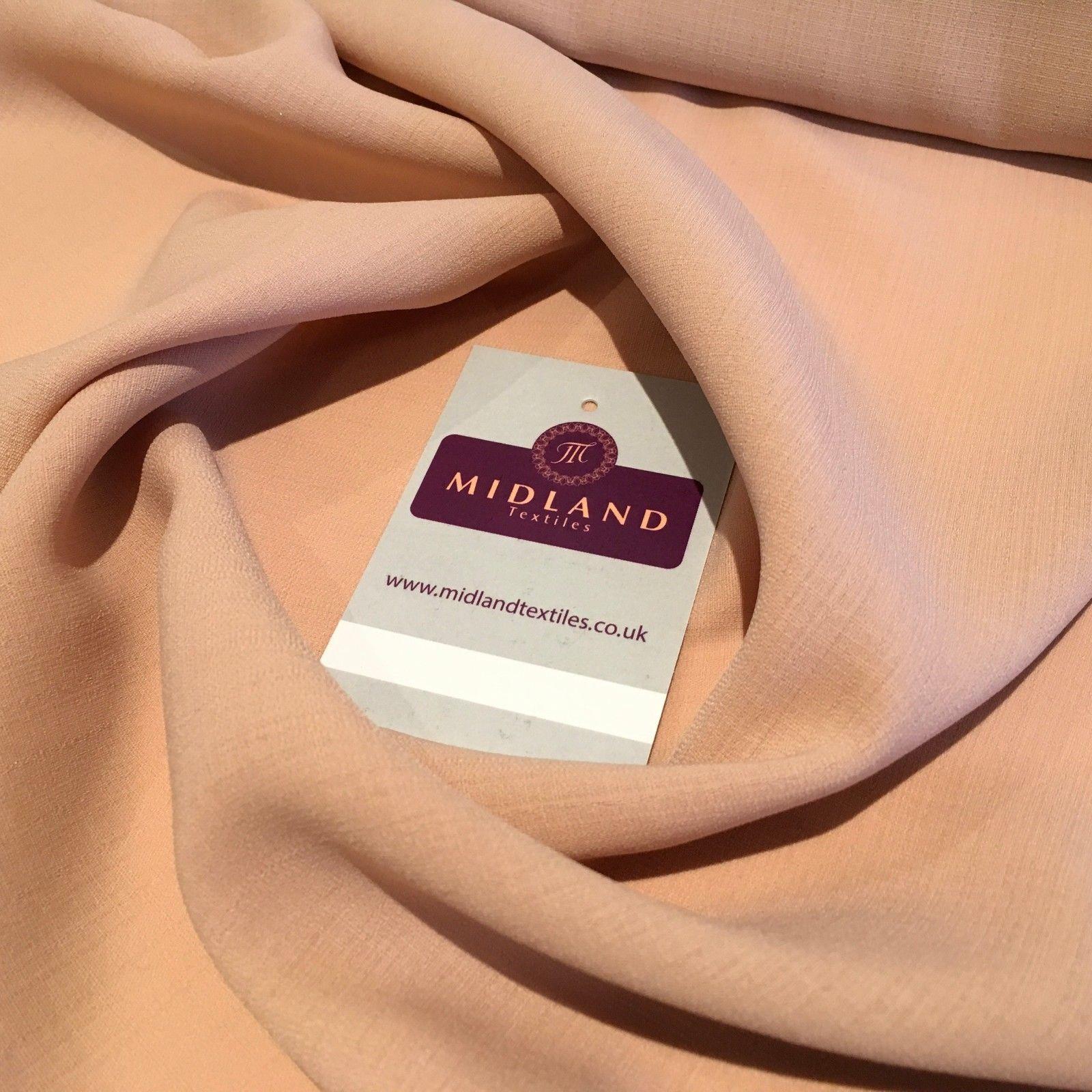 Peach Linen Polyester crepe dress fabric 58' MD818 Mtex