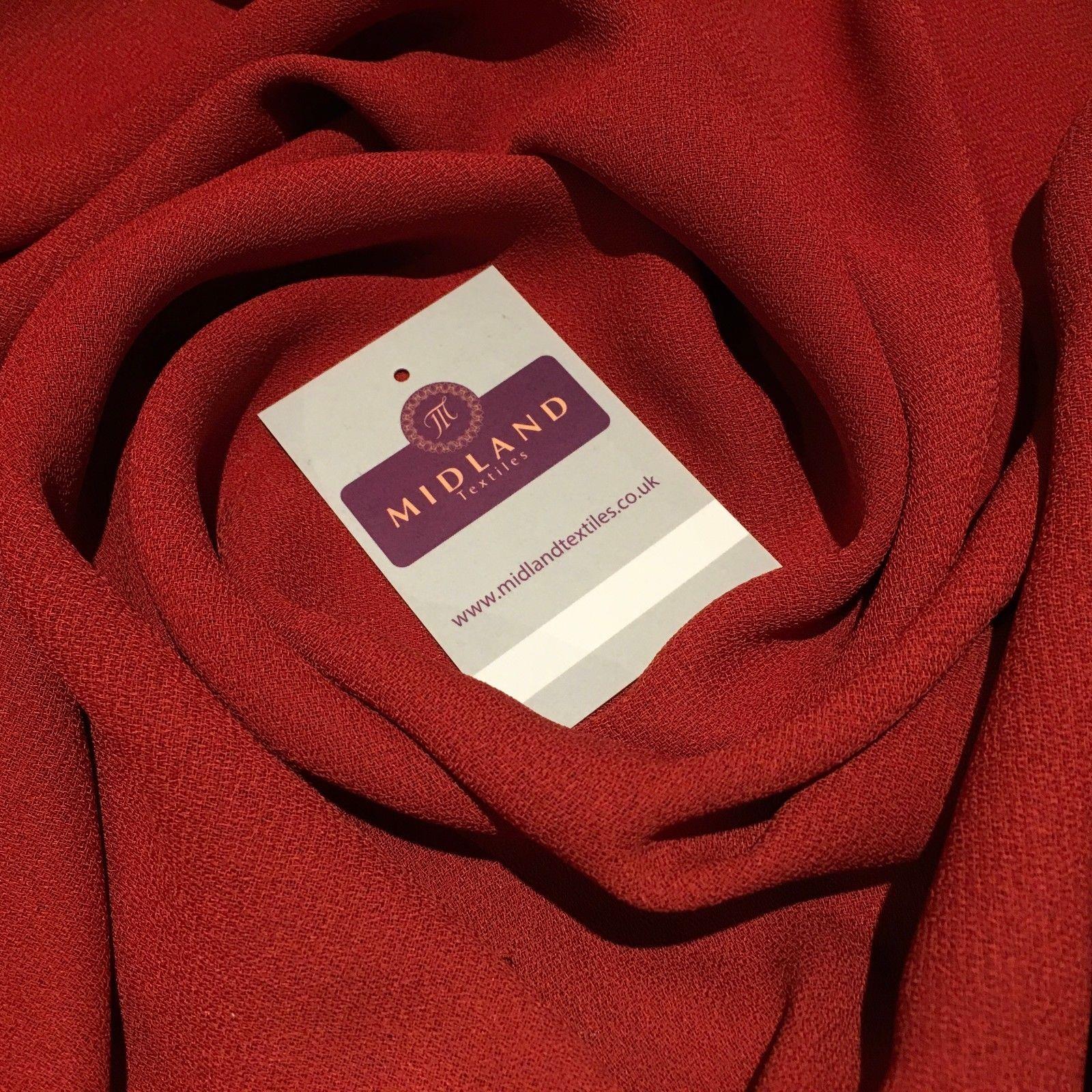 Plain Coarse woven Moss Crepe Georgette  Fabric 44' MJ795 Mtex