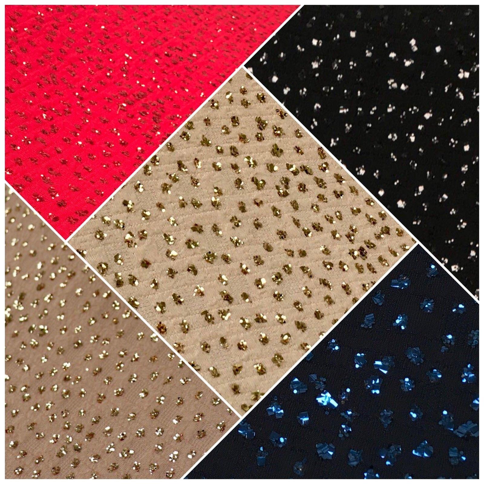 Glitter Crinkle Jersey Lycra Stretch Spangle Fukuro Fabric 54' Wide MQ832 Mtex