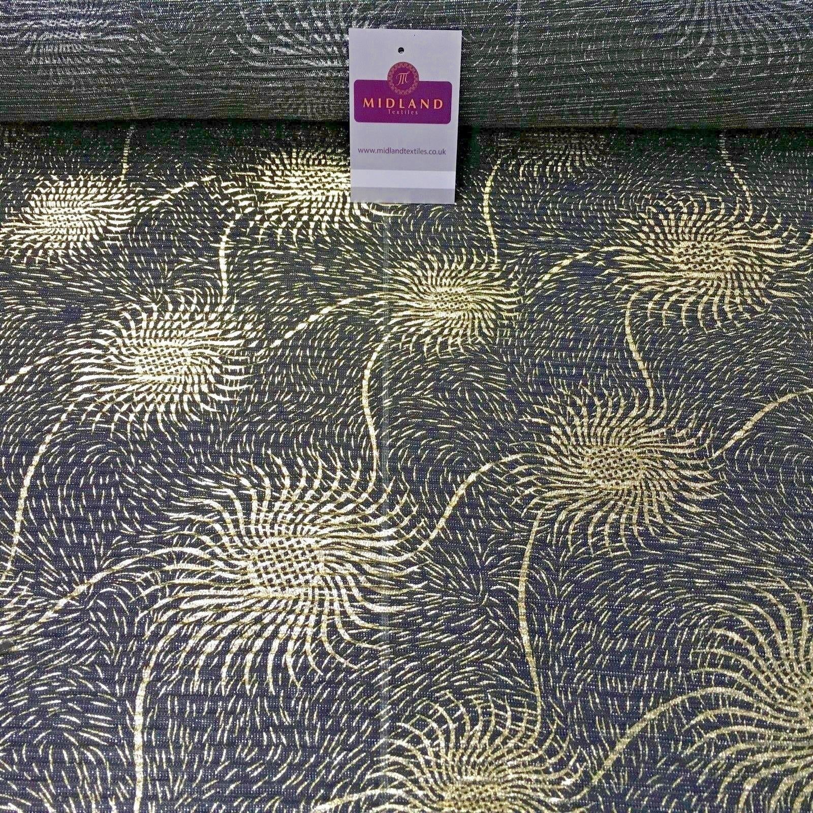 Two Tonal Pleated 1 way stretch Light Weight Gold Foil mesh Fabric 58' ME883