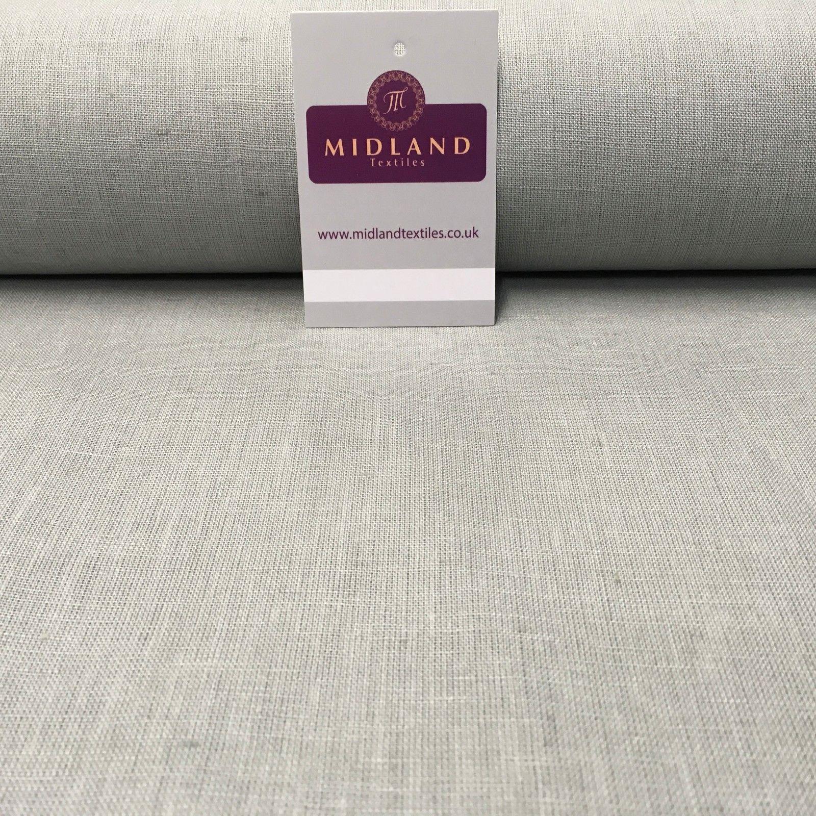 100% Plain Indian Linen Dress Fabric 52' Wide MK899 Mtex