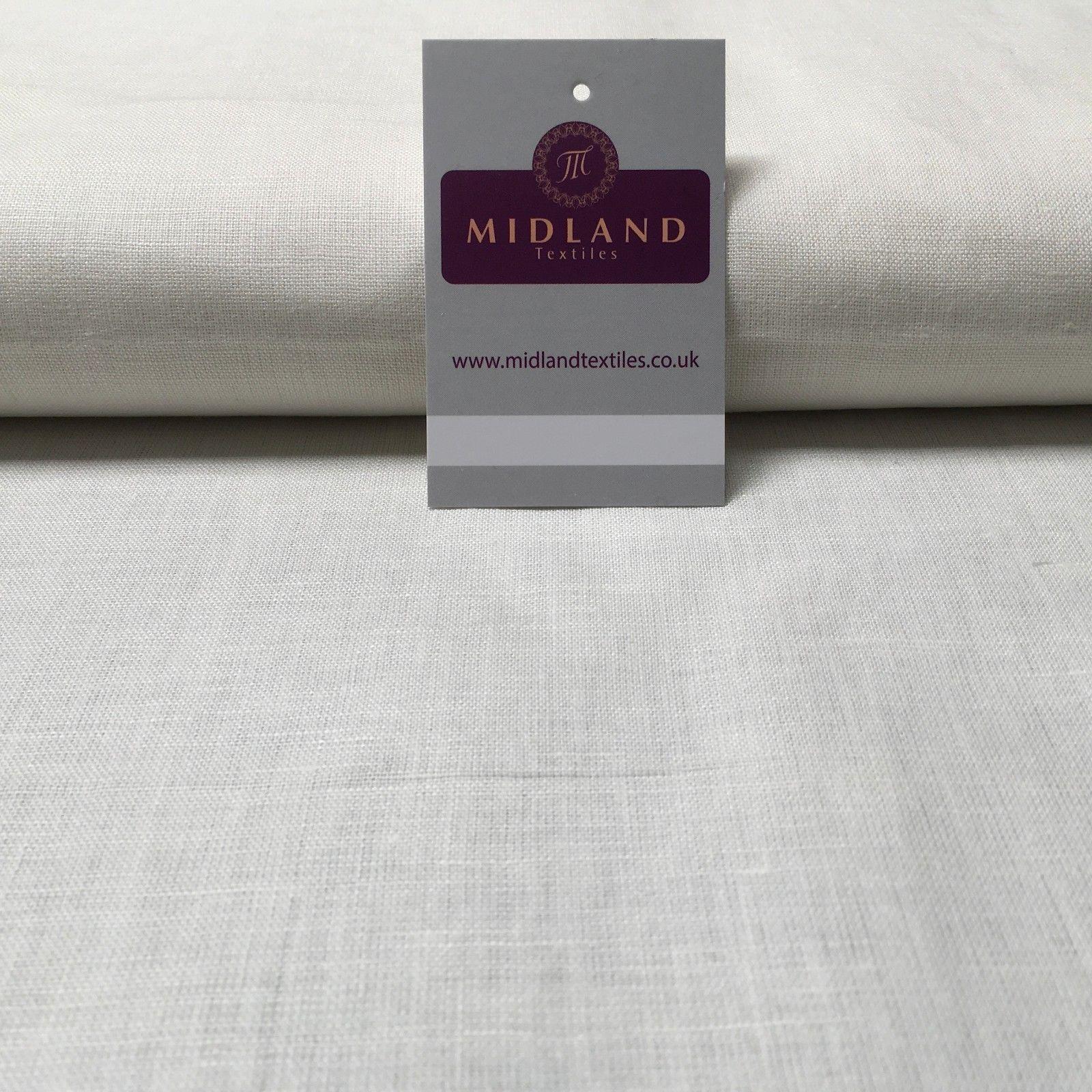 100% Plain Indian Linen Dress Fabric 52' Wide MK899 Mtex